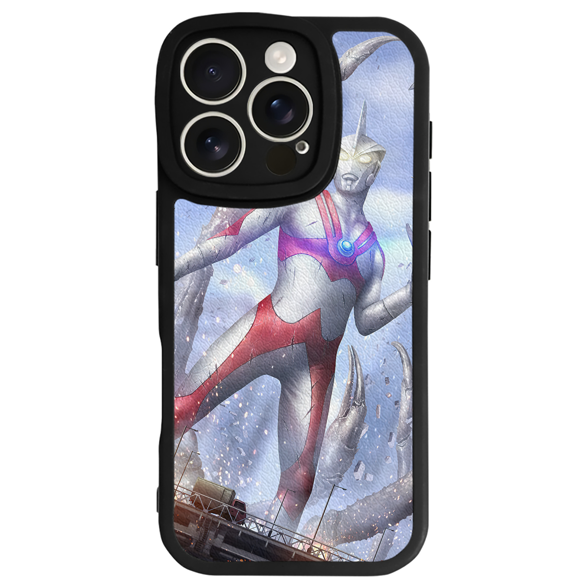 （画像用） ウルトラマン Ultraman 【iPhone 16シリーズ対応】シリコンスマホケース（レザー調） 材質：シリコン
